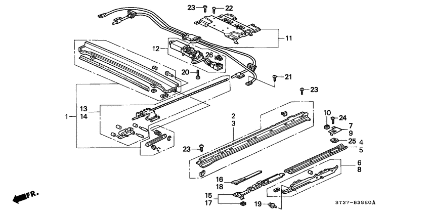 Roof slide component