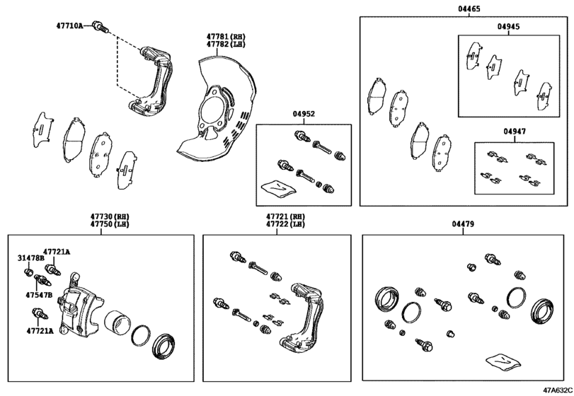 Front Disc Brake Caliper & Dust Cover