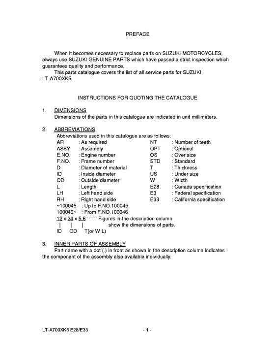 Catalog preface