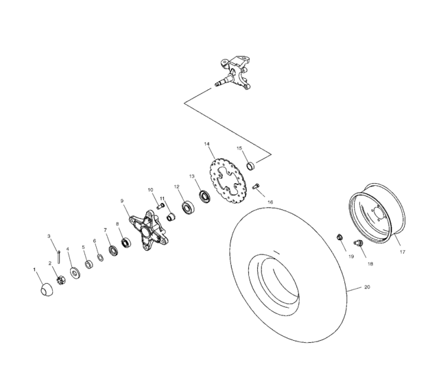 Front hub and front wheel