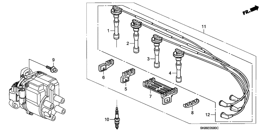 High tension cord/ spark plug
