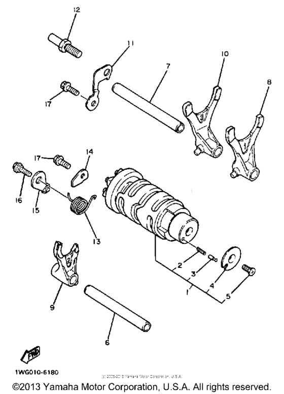 Shift cam-fork
