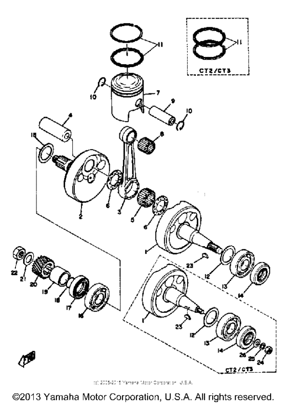 Crank piston