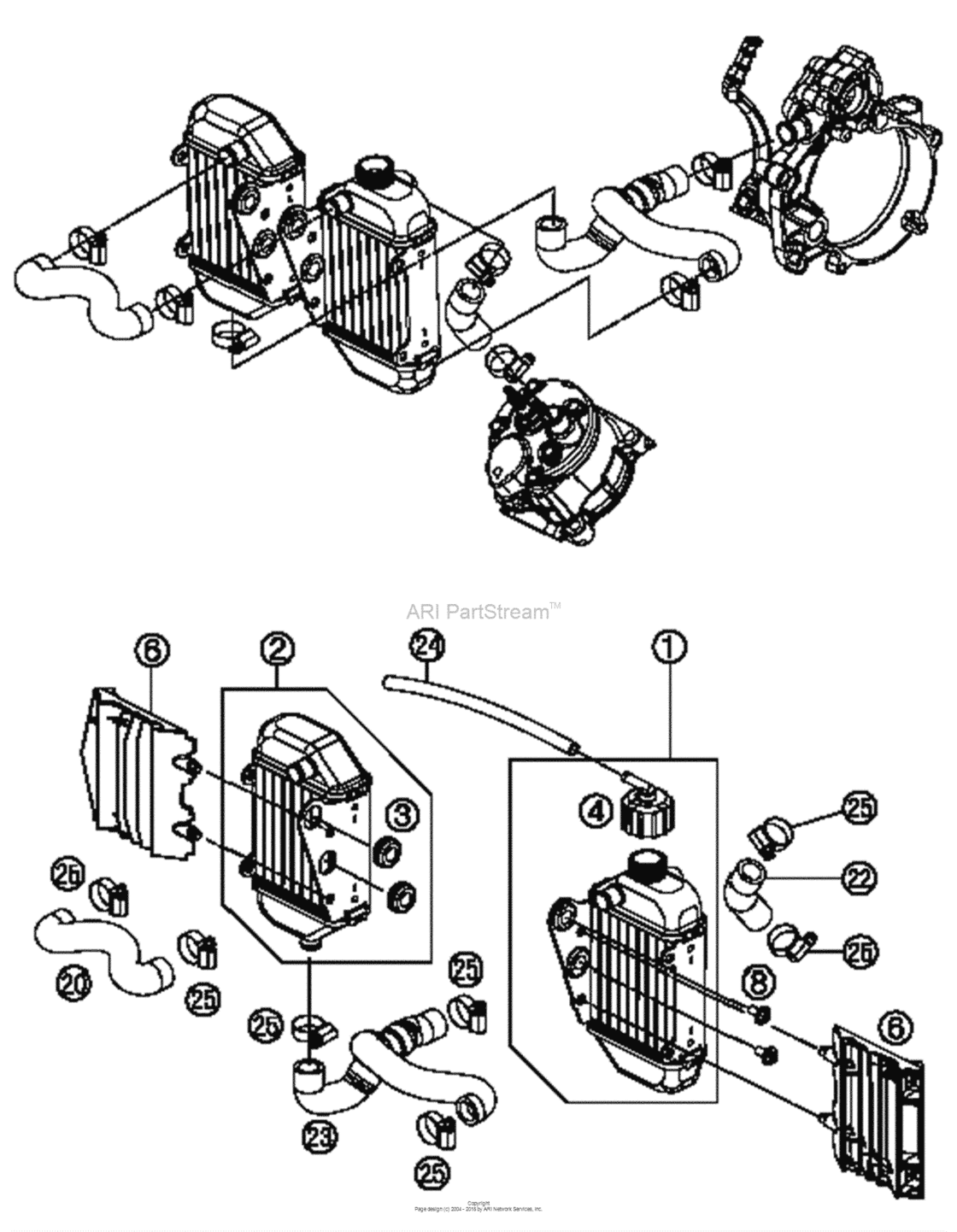 Cooling System для KTM 50, год: 2018. OEM запчасти - Мегазип (регион продаж  - US/EU, ,18097036-940239)