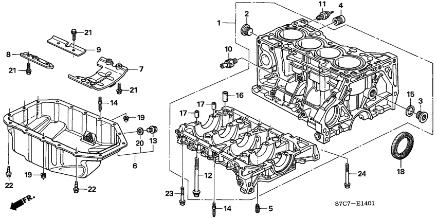 Cylinder block/oil pan