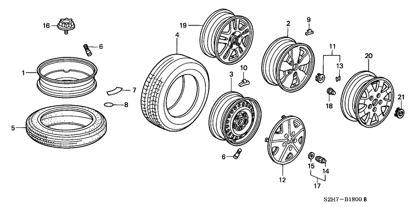 Tire/wheel disk