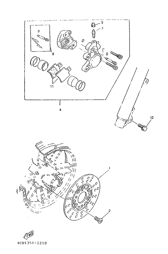 Front brake. caliper