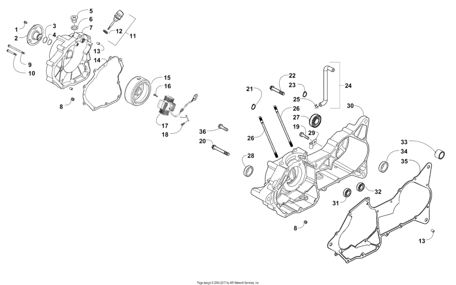 Right Crankcase And Cover Assembly