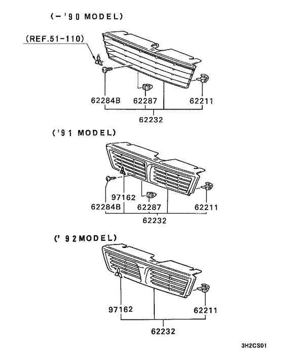 Radiator grille,headlamp bezel