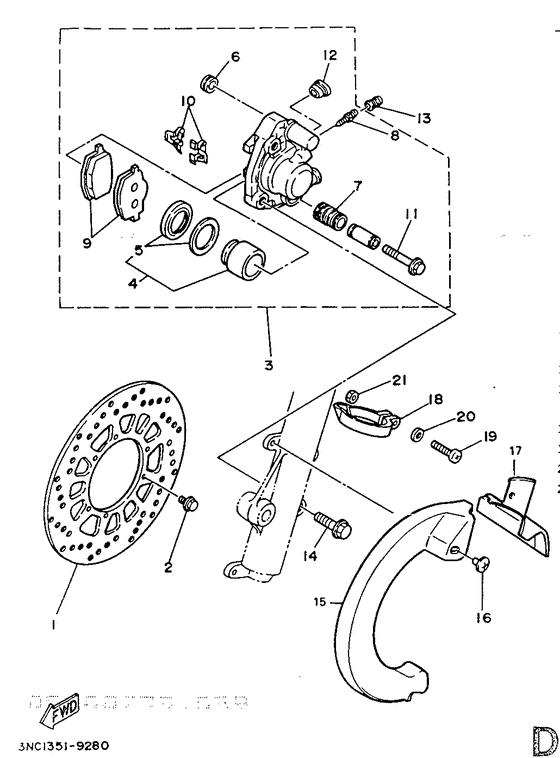 Front brake. caliper