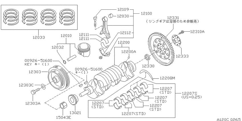 Piston,crankshaft & flywheel