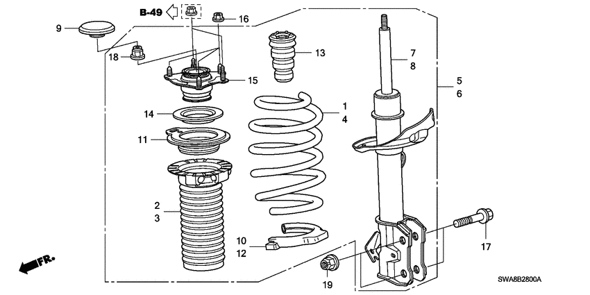 Front shock absorber