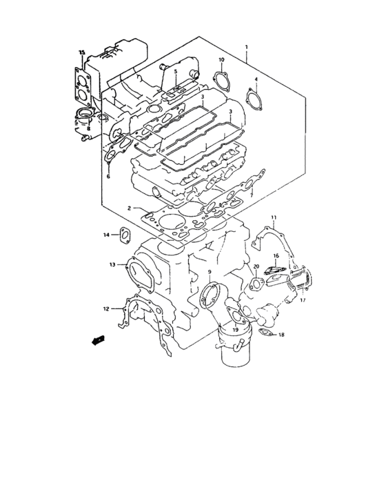 Engine gasket set