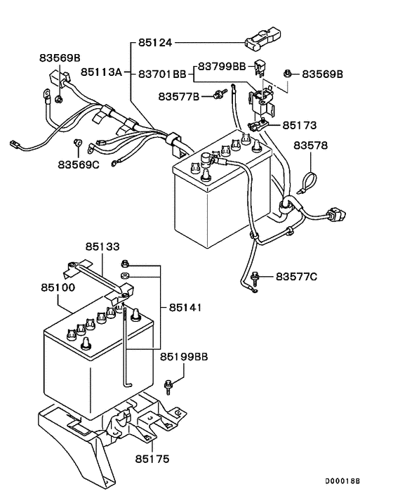Battery cable & bracket