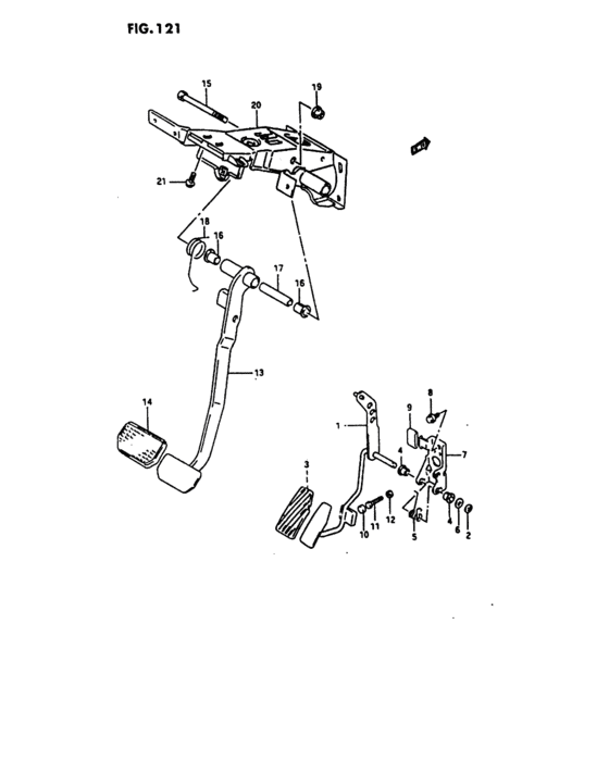 Pedal and pedal bracket