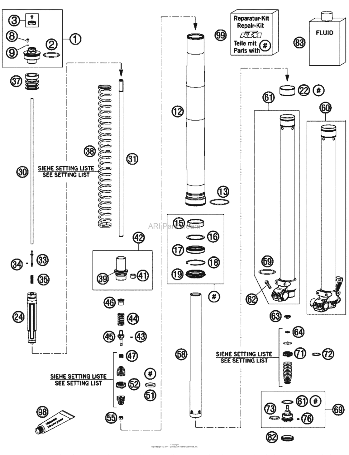 Front Fork Disassembled