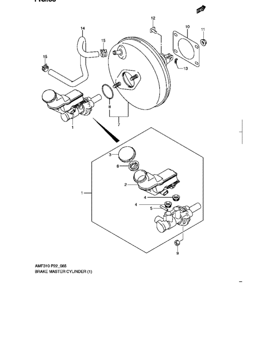 Brake master cylinder for Suzuki ALTO/ASTAR/CELERIO AMF310 Europe