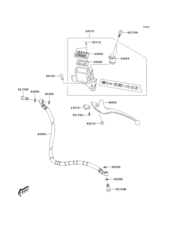Front master cylinder