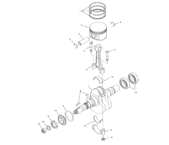 Crankshaft and piston