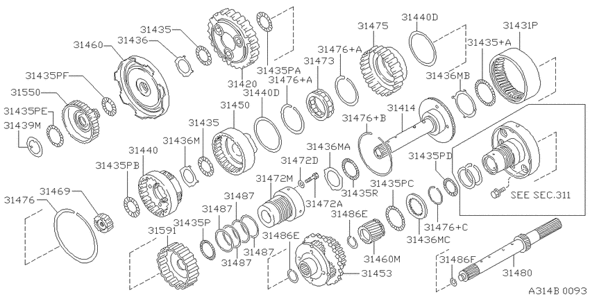 Governor,power train & planetary gear