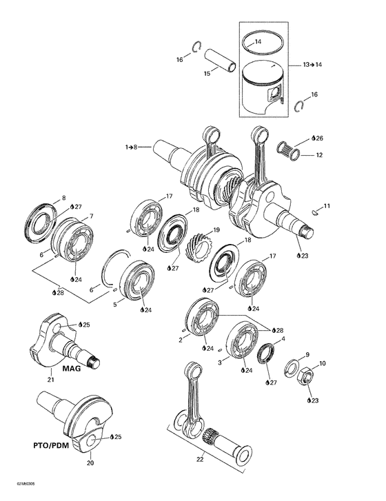 01- crankshaft and pistons
