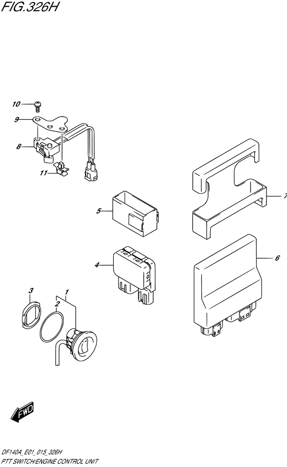 Ptt switch/engine control unit