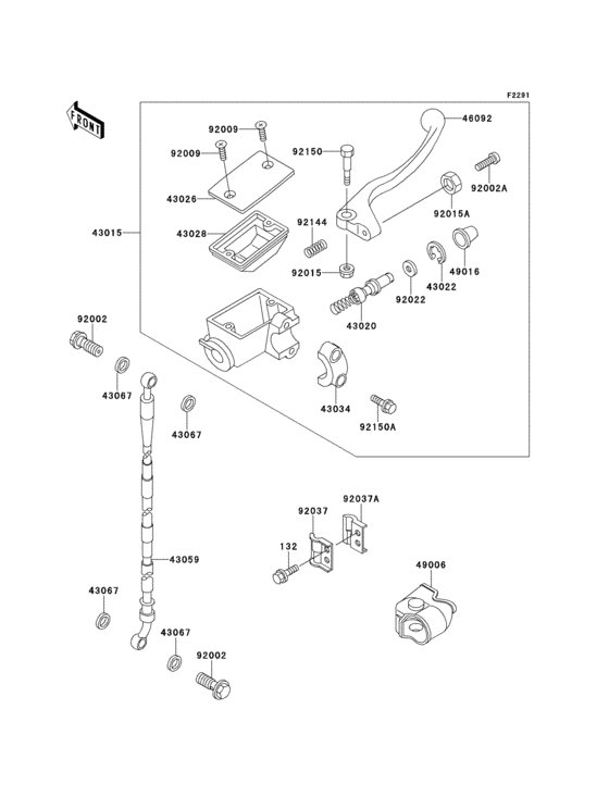 Front master cylinder(kx80-r6)