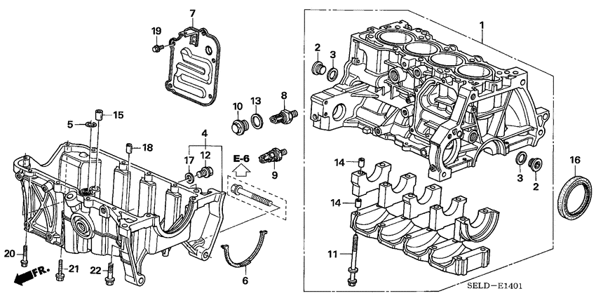 Cylinder block/oil pan