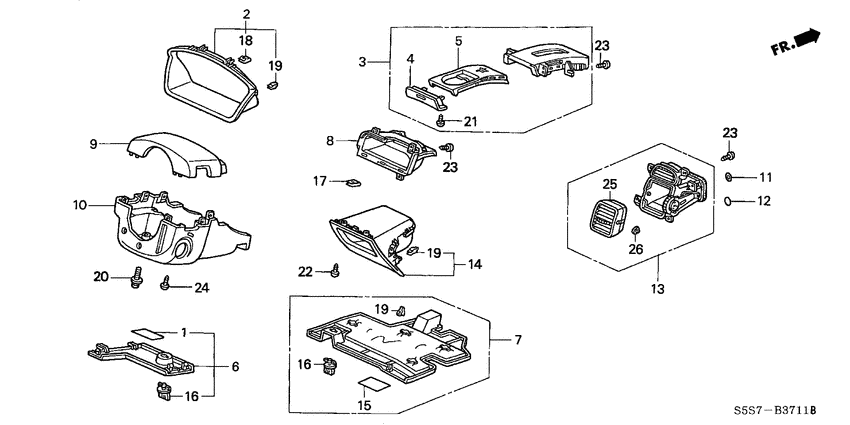 Instrument panel garnish