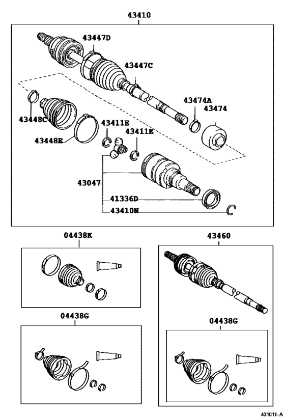 Front Drive Shaft for 2002 - 2007 Toyota COROLLA ZZE130 | U.S.A. sales ...