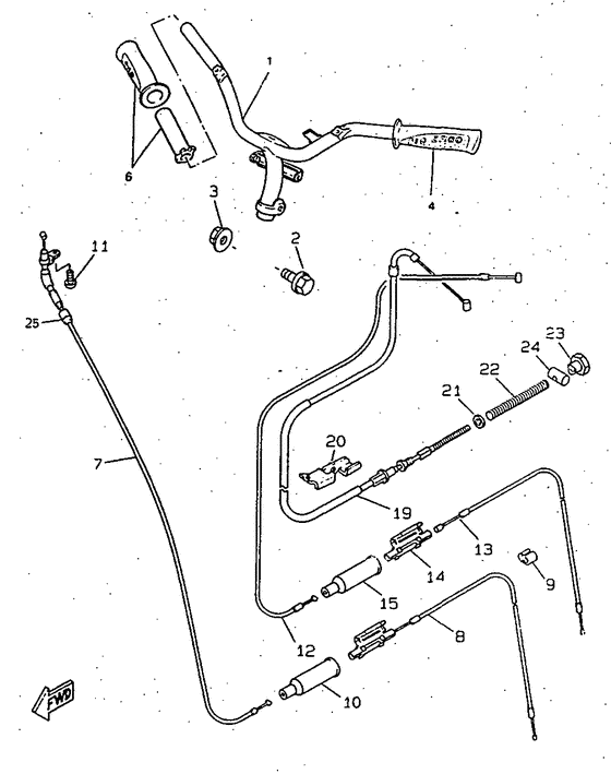 Steering handle & cable