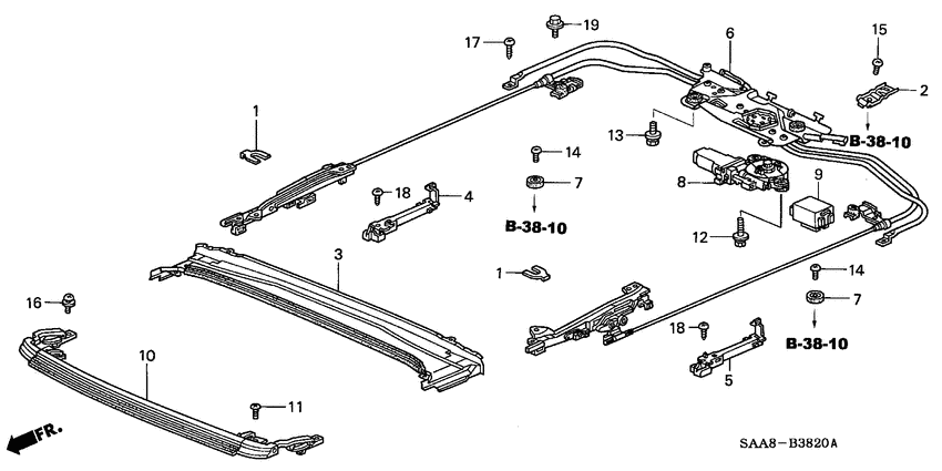 Roof slide components
