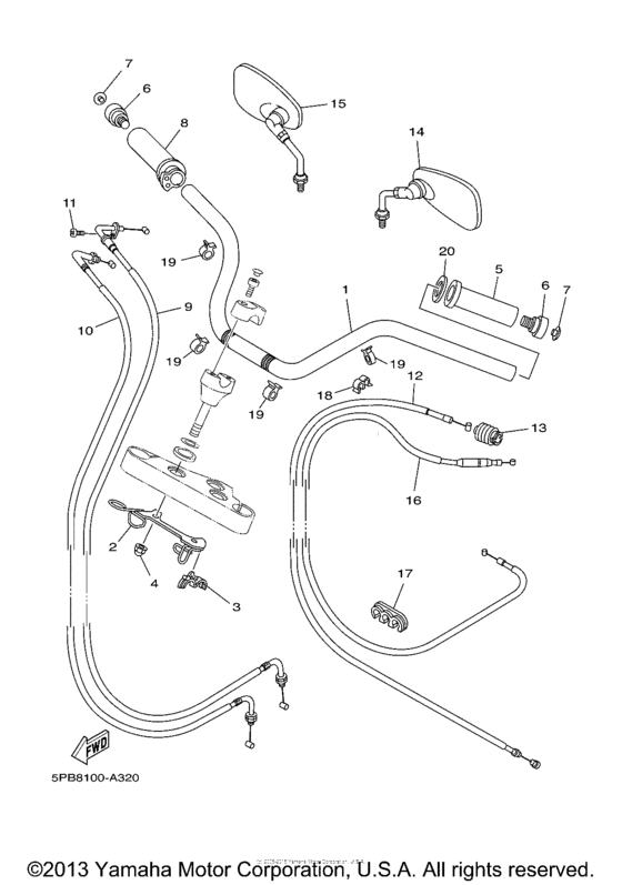 Steering handle & cable