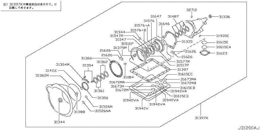 Gasket & seal kit (automatic)