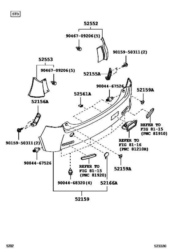 Rear Bumper & Bumper Stay