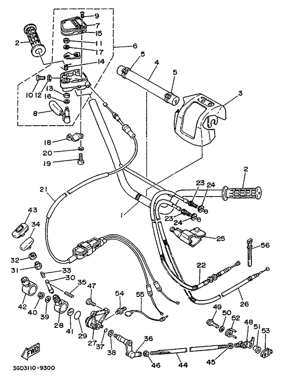 Steering handle & cable