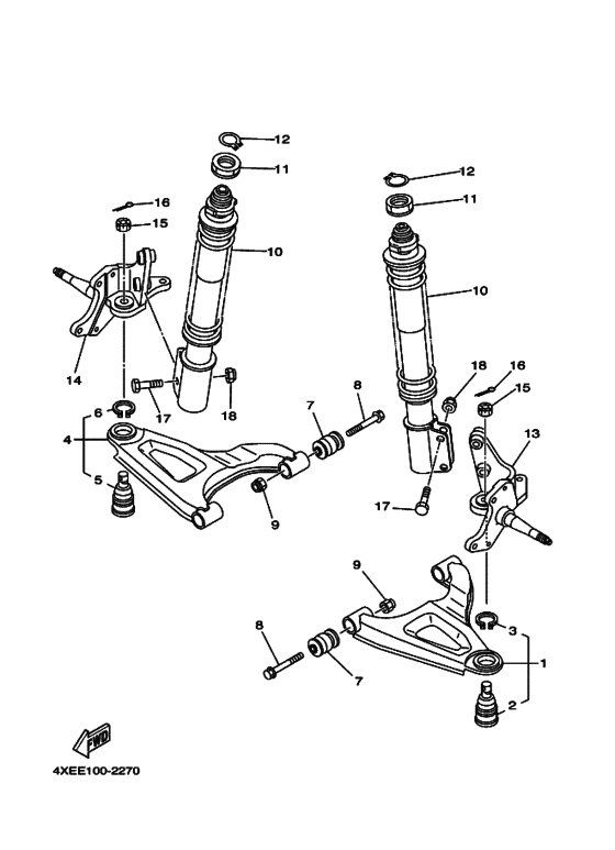 Front suspension & wheel
