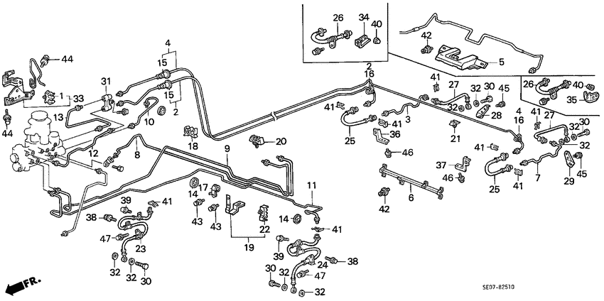 Brake hose/brake pipe