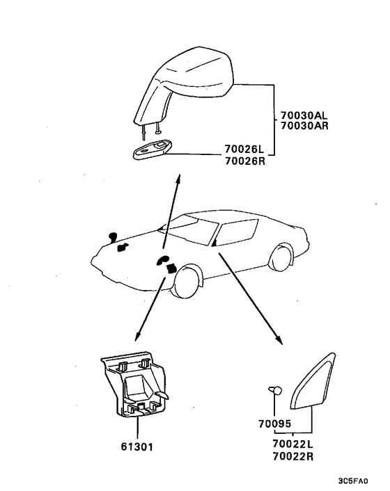 Outside rear view mirror