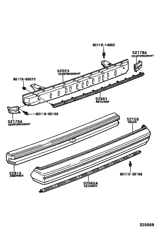 Rear Bumper & Bumper Stay