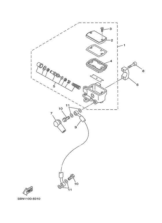 Front master cylinder