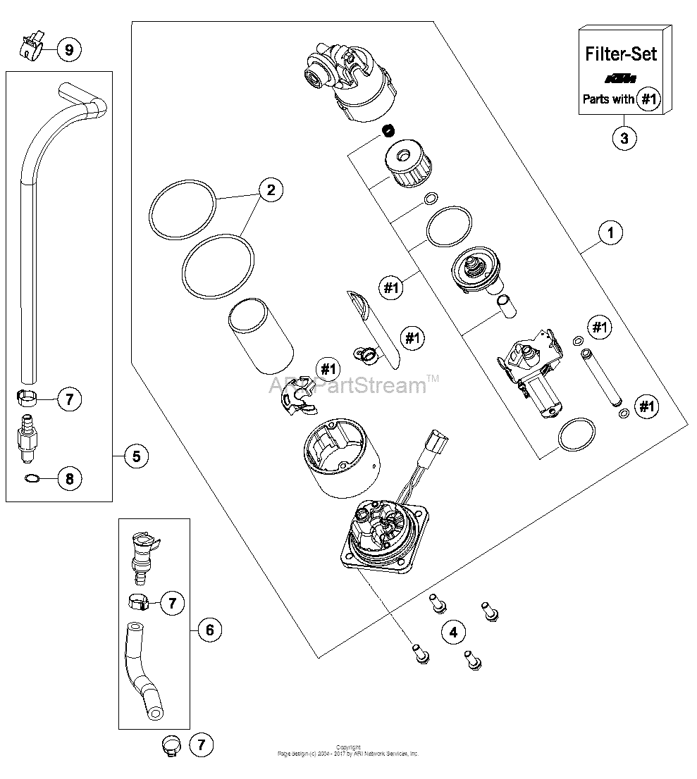Fuel Pump для KTM 1190, год 2014. OEM запчасти Мегазип (регион