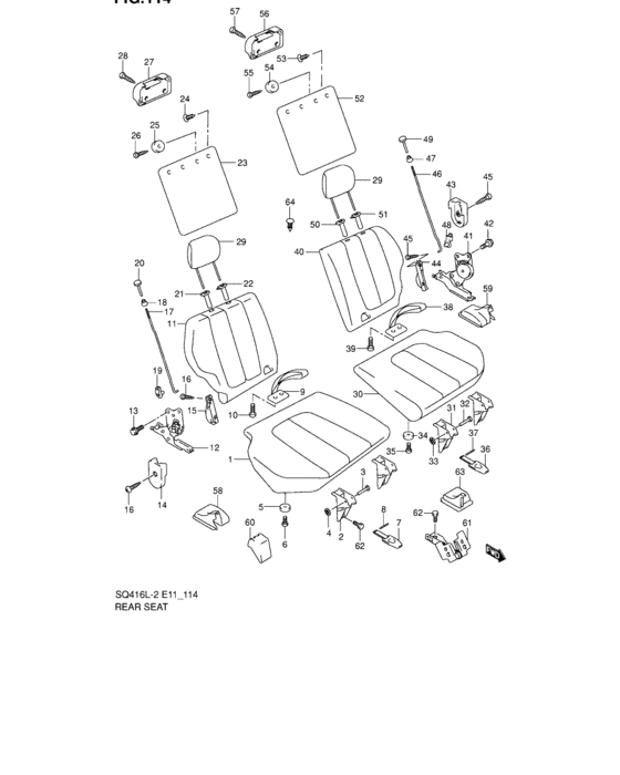 Rear seat