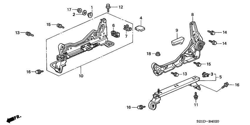 Front seat components