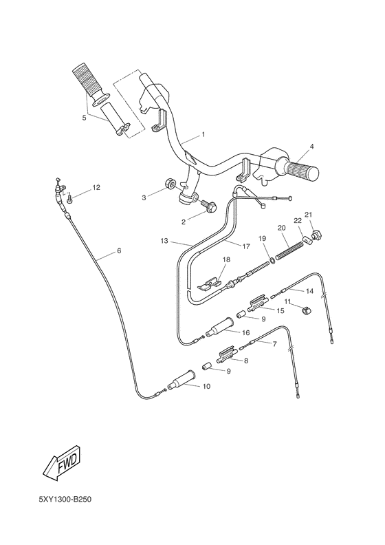 Steering handle & cable