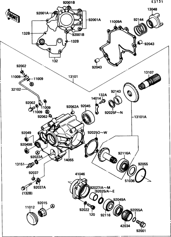 Front bevel gear(1/2)