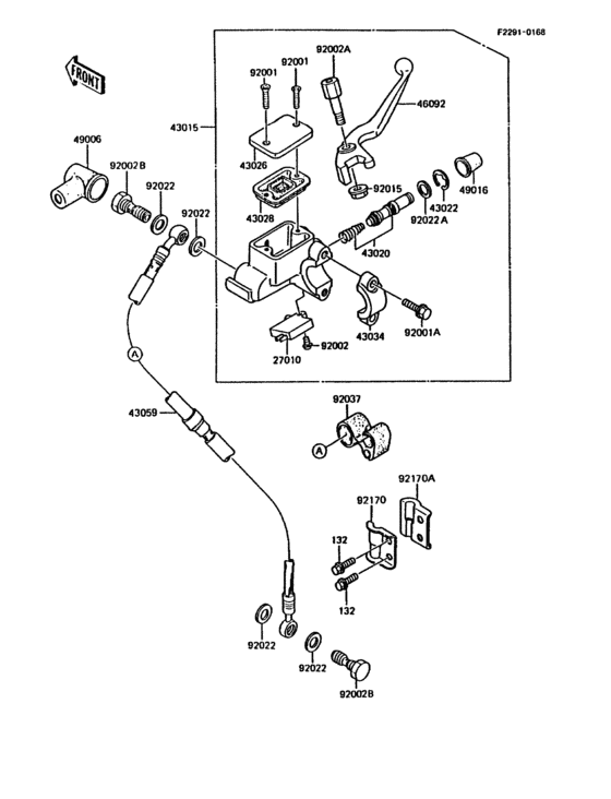 Front master cylinder