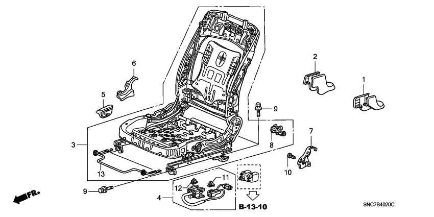 Front seat components