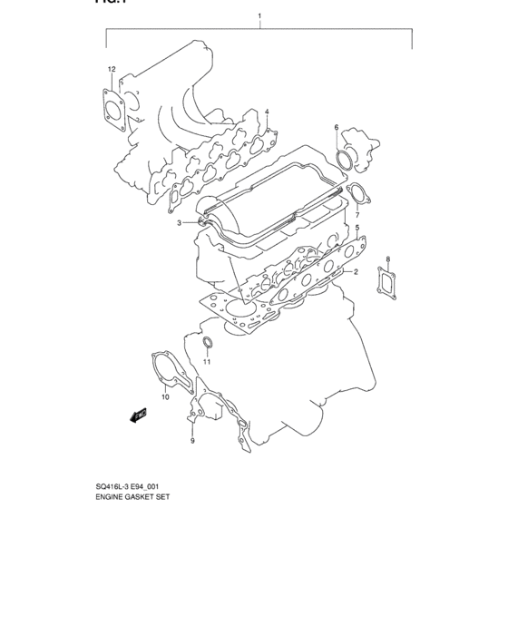 Engine gasket set