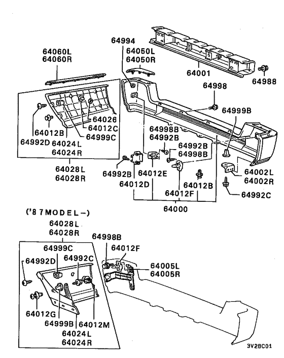 Rear bumper & support